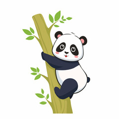 Fototapeta premium Baby-Panda im Baum (verspielt)