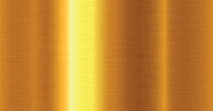 Brushed seamless gold metal texture. Steel background. Vector illustration.