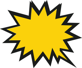 Comic book explosion vector illustration with black outline © Md.Arif hossan