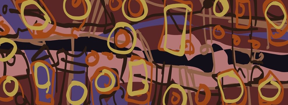 Abstract image for printing - digital painting. The picture is painted by hand on a tablet.