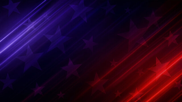 Abstract Red and Blue Star Background