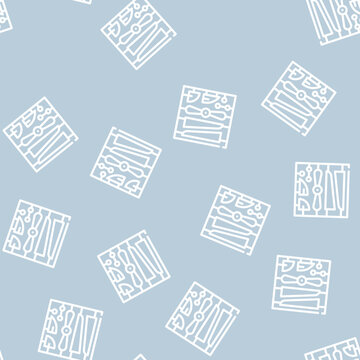 constructor model toy line seamless pattern constructor model toy thin line illustration