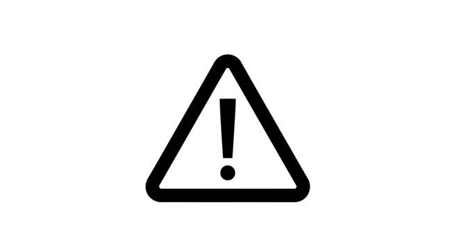 Warning Triangle Exclamation Mark Vector Icon &ndash; Hazard Alert Caution Sign Safety Symbol Isolated on White Background
