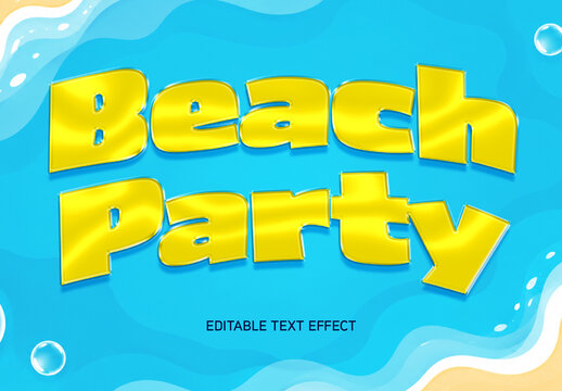 Beach Party Text Effect