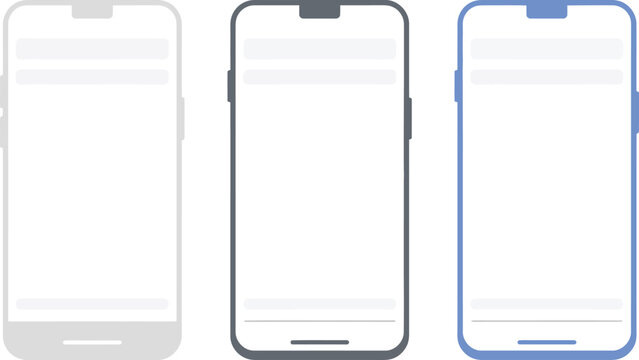 smartphone app interface comparison color theme layout mockup