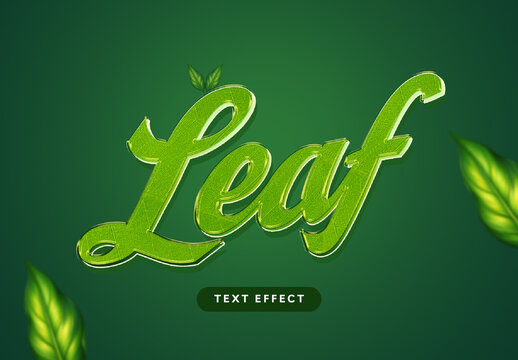 Leaf Text Effect