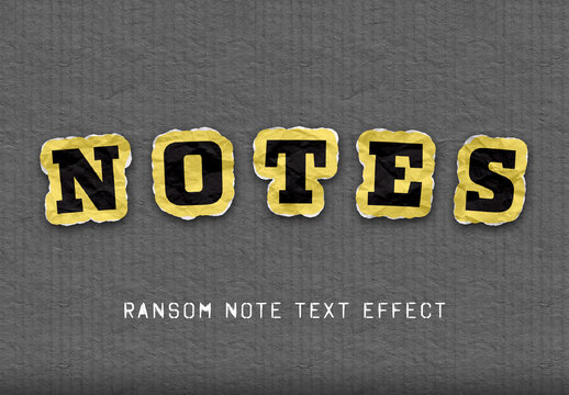 Ransom Note Text Effect