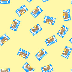 Fototapeta premium bucket shop vector seamless pattern bucket shop sign illustration