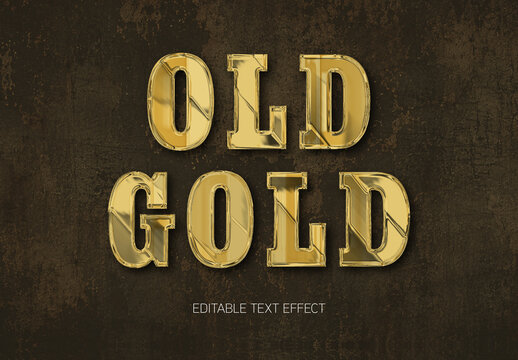 Old Gold Text Effect
