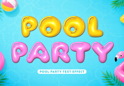 Pool Party Text Effect