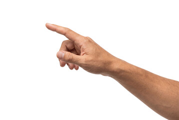 Pointing hand gesture, isolated on transparent background © Photo Find