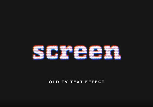 Old TV Text Effect