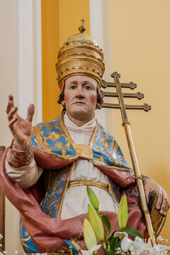 Isernia, the statue of the patron saint, Saint Peter Celestine.
