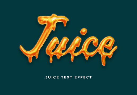 Juice Liquid Text Effect