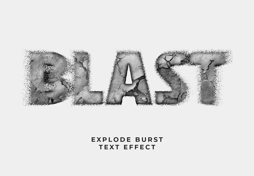 Explode Blast Text Effect