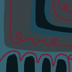 Abstract image for printing - digital painting. The picture is painted by hand on a tablet. © neurostructure