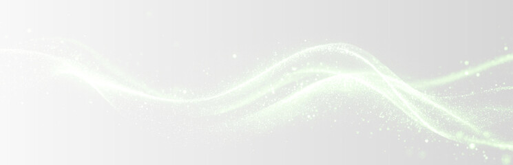 Transparent png green glowing dust line and magic spark trail with light wave effect sparkling particles and swirl overlay isolated on white background for festive designs realistic golden sparks © Yana