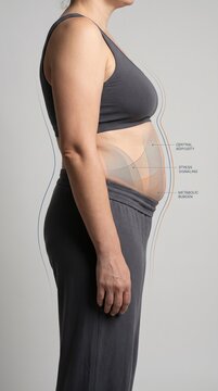 Side Profile Body Wellness Study Of Central Adiposity And Stress