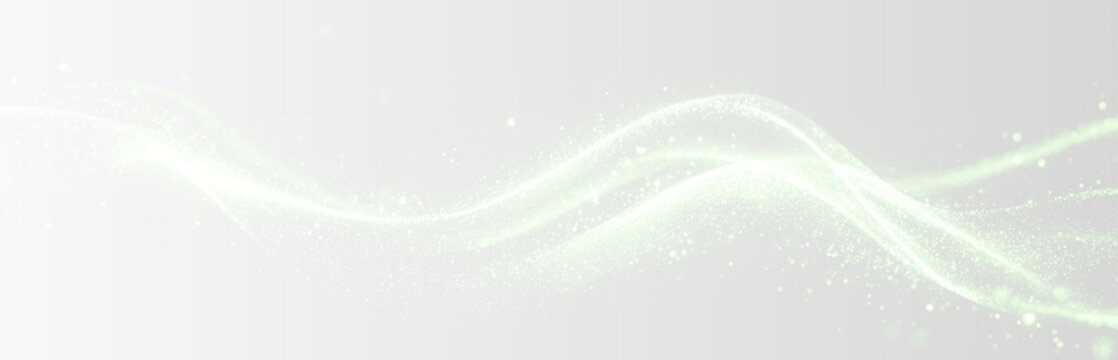 Transparent png green glowing dust line and magic spark trail with light wave effect sparkling particles and swirl overlay isolated on white background for festive designs realistic golden sparks