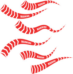 Obraz premium Vector illustration of warning alert stripes and hazard tape elements in various styles. Ideal for safety signs, construction areas, caution zones, industrial projects, security systems, and graphic d