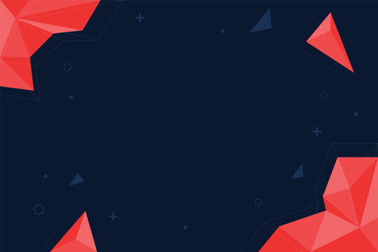 Abstract low poly banner with triangle shapes
