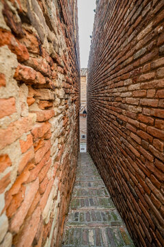 The narrowest alley in Italy. It is located in the historic center of Ripatransone.