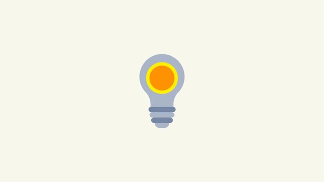 Animated infographic illustrate business idea lamp for creating or earning money concept for business finance event and presentation