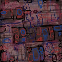 Abstract image for printing - digital painting. The picture is painted by hand on a tablet. © neurostructure