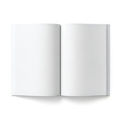 Naklejka premium Open blank notebook with lined pages isolated on white background