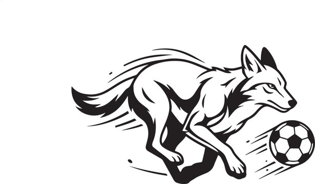 vector illustration of a wolf