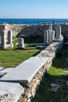 Ruins at Archaeological site of Aliki, Thassos island, Greece