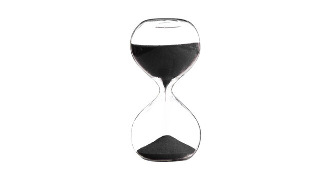 hourglass on white background
