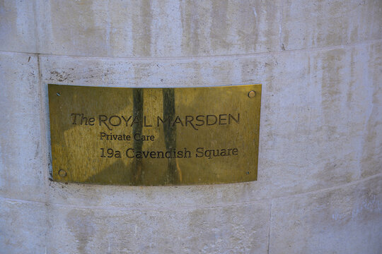 Royal Marsden Private Care Brass Sign at 19A Cavendish Square, London