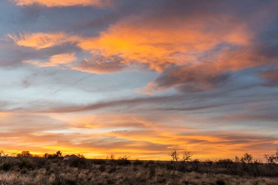 a sunset in Prescott arizona