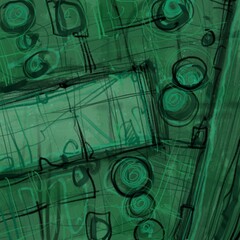 Abstract image for printing - digital painting. The picture is painted by hand on a tablet. © neurostructure