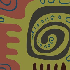 Abstract image for printing - digital painting. The picture is painted by hand on a tablet. © neurostructure