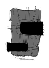 Abstract image for printing - digital painting. The picture is painted by hand on a tablet. © neurostructure