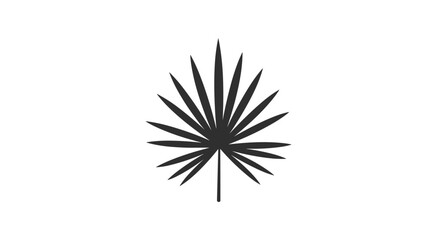 Fototapeta premium Stylized Palm Leaf Silhouette