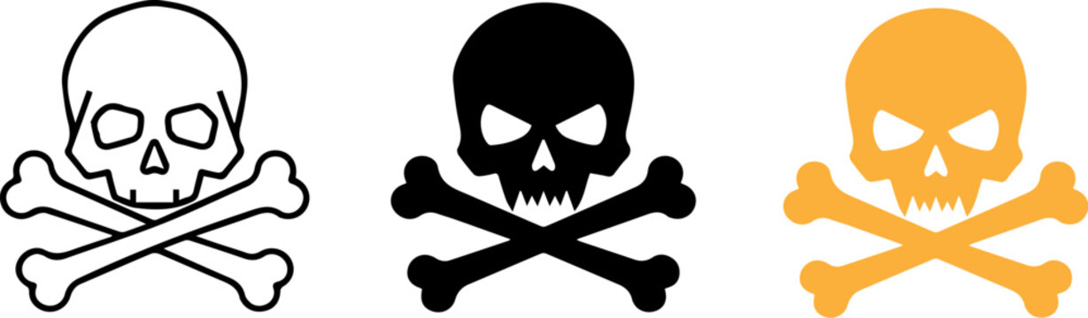 Three skull crossbones icon.
