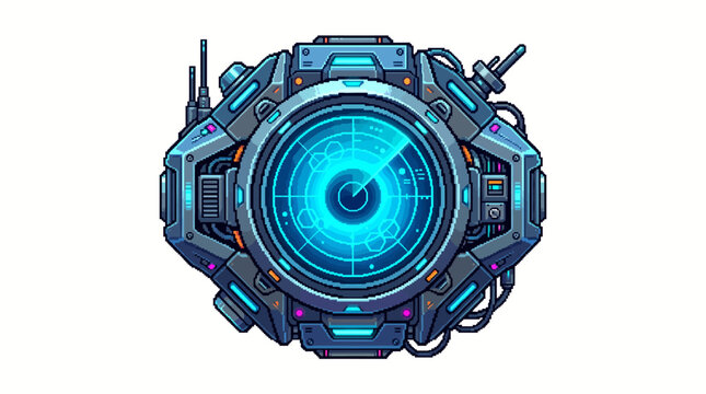 Futuristic Blue Technology Gadget Interface.