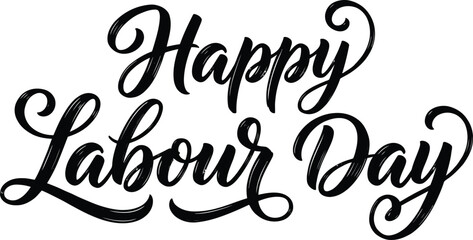 Happy labour day hand lettered typography design for celebrations © TOHIN