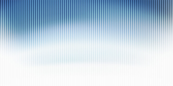 Soft glass ripple gradient in icy pale blue and lavender hues. Delicate reeded texture with frosted distortion effect and minimal vertical blur. Glass texture, vector illustration