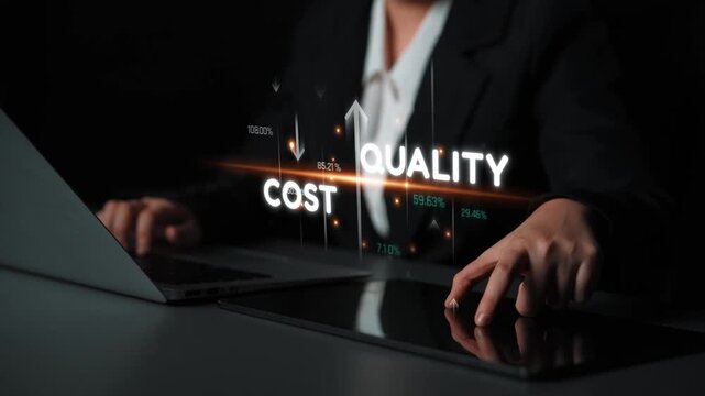 Increase quality and reduce cost represent quality, cost, and performance optimization for business strategy and resource efficiency Marrow
