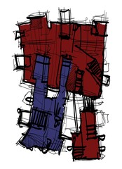 Abstract image for printing - digital painting. The picture is painted by hand on a tablet. © neurostructure