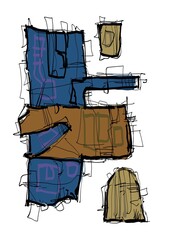 Abstract image for printing - digital painting. The picture is painted by hand on a tablet. © neurostructure
