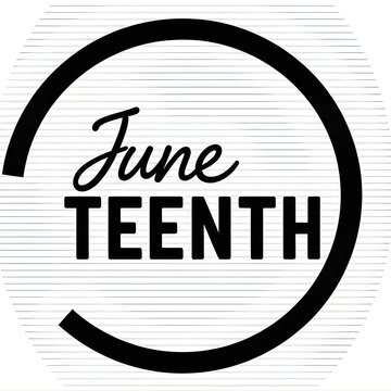 Juneteenth Celebration Logo with Black Circle