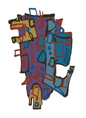 Abstract image for printing - digital painting. The picture is painted by hand on a tablet. © neurostructure