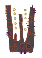 Abstract image for printing - digital painting. The picture is painted by hand on a tablet. © neurostructure