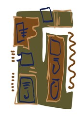 Abstract image for printing - digital painting. The picture is painted by hand on a tablet. © neurostructure