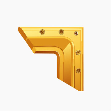 Golden Corner Bracket with Screws